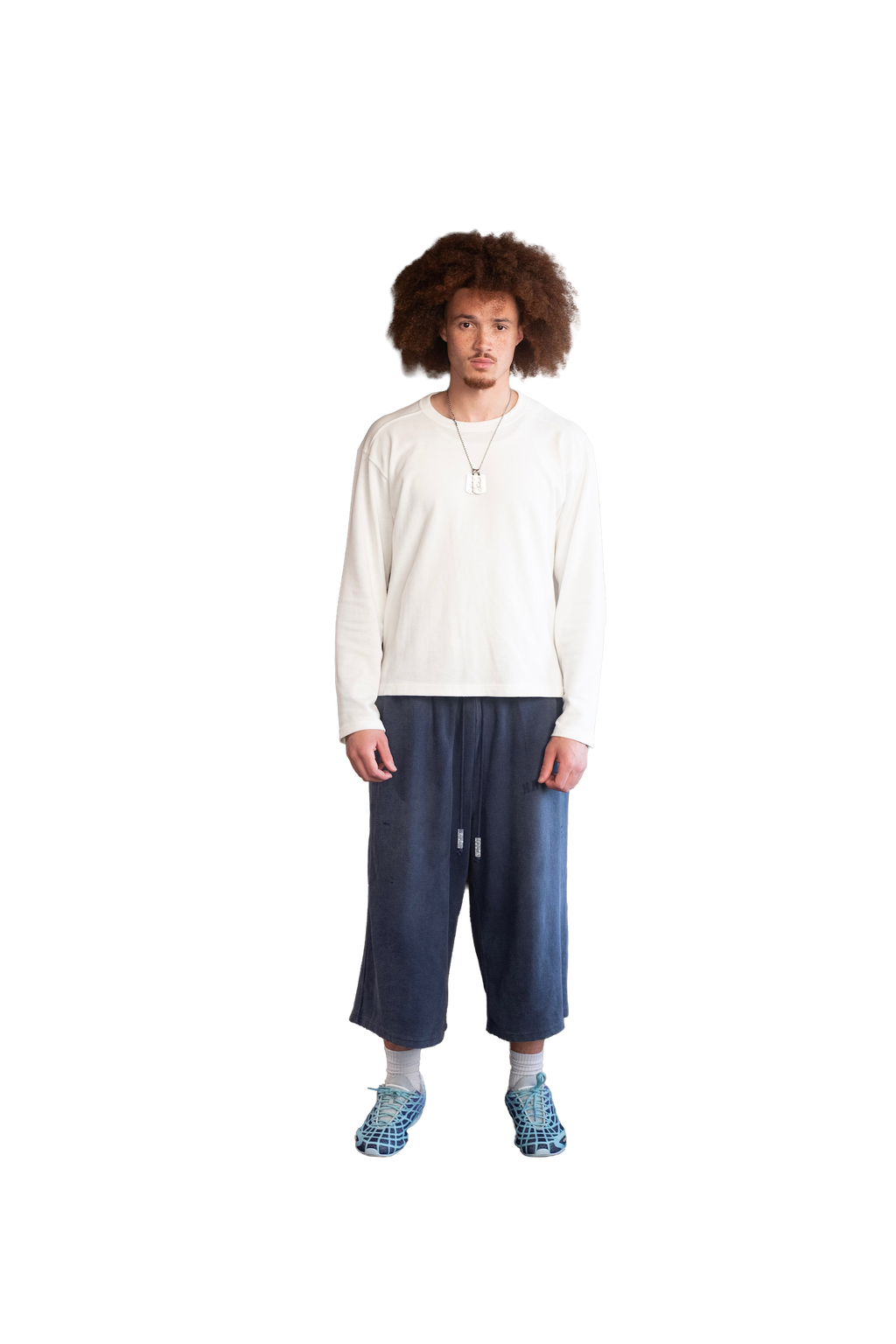 waffle sweatshorts (indigo)